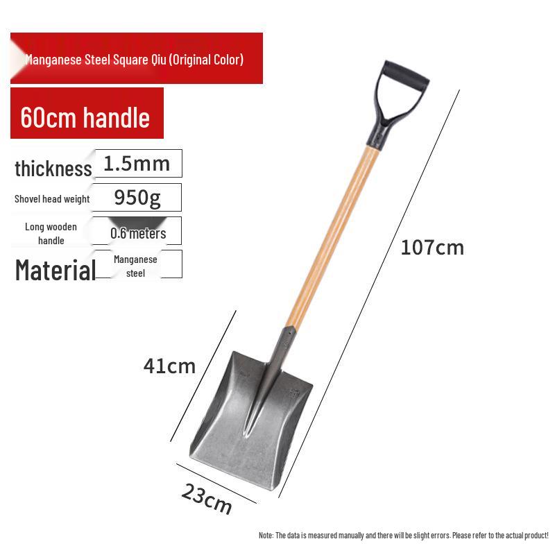 Large Manganese Steel Gardening Shovel for Digging, Planting Trees, Flowers, Vegetables – Thickened Iron for Agricultural Use