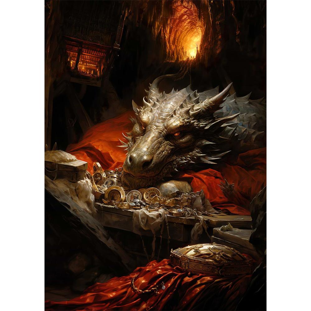 Fantasy Forest Castle Dark Academy Magic Witch Canvas Diamond Painting Wall Art Picture Living Room Home Decor