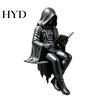 Halloween-Figur Harz Gotisch Dark Fantasy Figur, Lesender Kapuzen-Sensenmann Statue, Skelett Statue Sitzend für Bücherregal Heimdeko