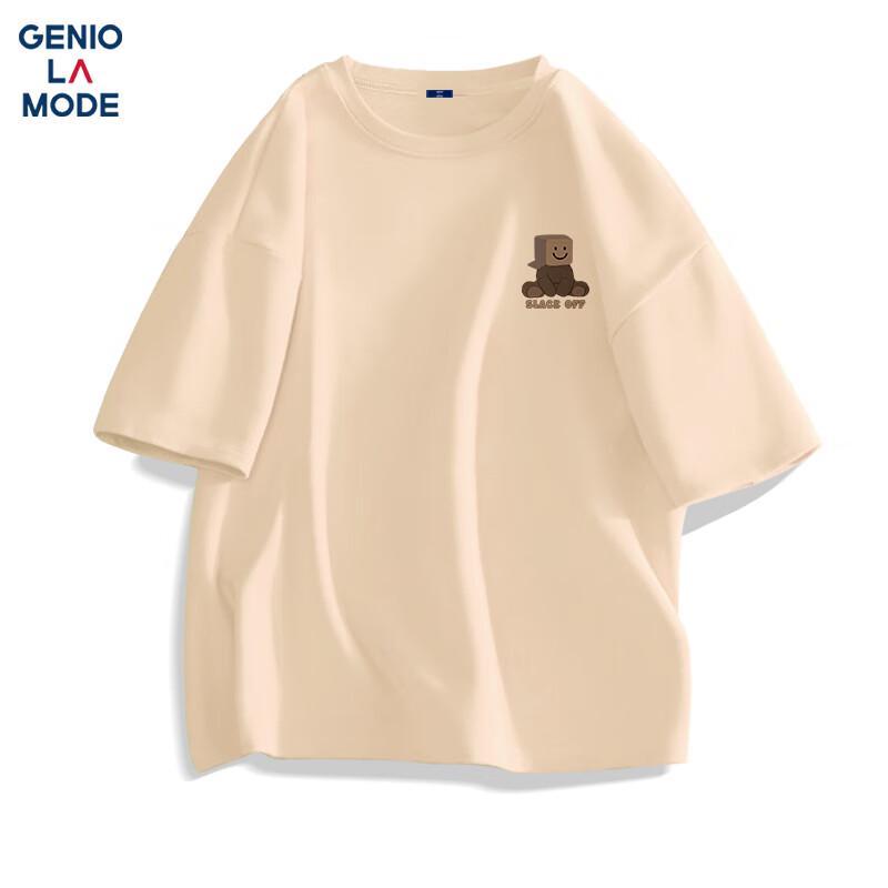 GENIOLAMODE Men s Cotton Box Bear Print T-Shirt L