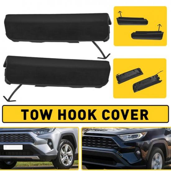 Front Bumper Tow Trailer Hook Cover Eye Cap L&R For Toyota RAV4 -