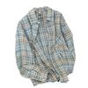 Vintage Plaid Shirt Women Long Sleeve Oversized Retro Style Casual Top