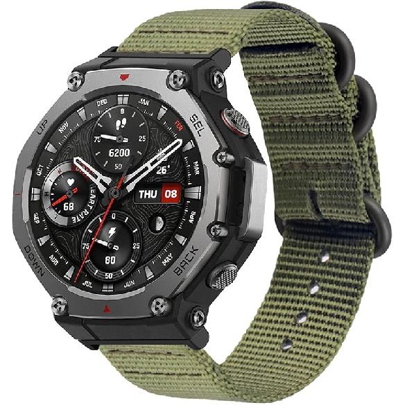 Military Style Watch Band Compatible for Amazfit T-Rex 3, Ultra Soft Replacement Band for Amazfit T-Rex 3 Band strap Athleisure style