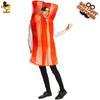 Halloween adult male and female couples poached egg bacon party costumes, funny food role-playing costumes