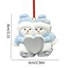 Cartoon Snowman Hanging Ornaments Resin Love DIY Christmas Pendants with Hannging Rope Decorative Snowman Car Pendant