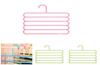 New Multi-functional Five-layer Pants Rack Clothes Hanger Candy-colored Plastic Hanger For Storage And Organization
