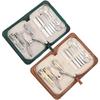 11PCS Premium Thickened Nail Clipper Set,Pu Leather Case Slant Cut Nipper,Multi-Purpose Home & Salon Manicure Pedicure Kit