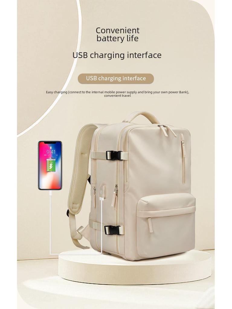 Women's Large Capacity Business Backpack with Wet & Dry Compartments, Ideal for College and Short Trips