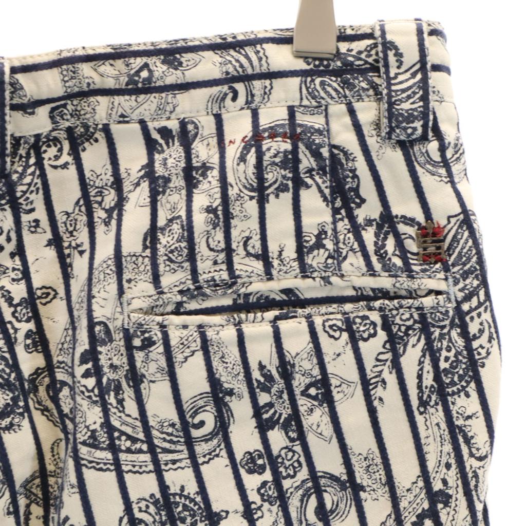 INCOTEX Linen Blend Overall handle Shorts W30 Navy Men's Used
