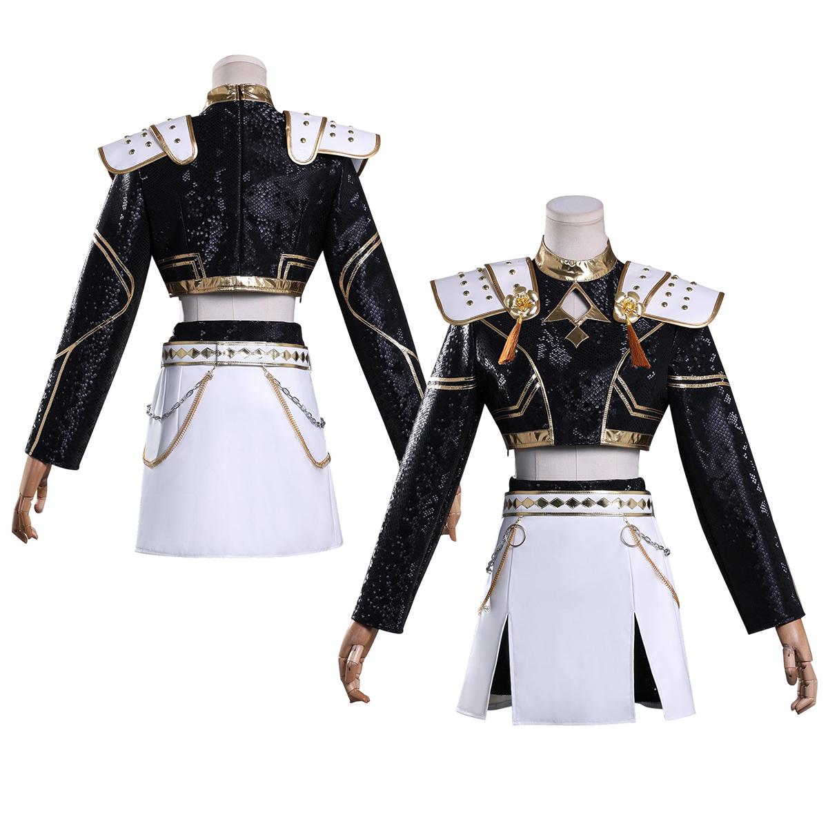 

HOLOUN Аниме Руми Зои Мира Косплей Костюм Куртка Юбка Черный Сценический Костюм Хэллоуин Рождество XS