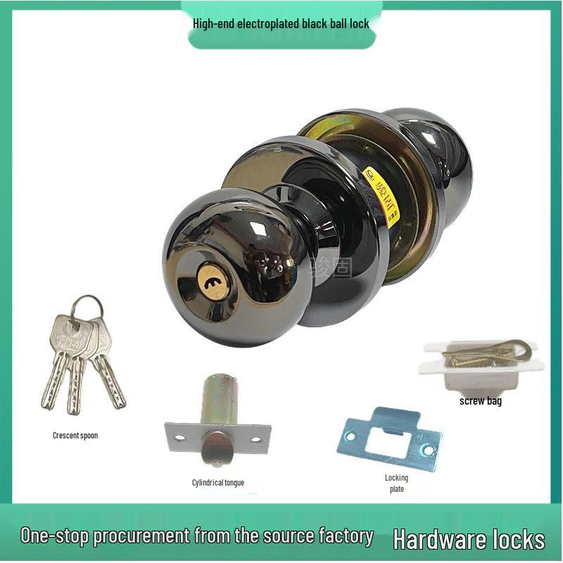 Universal Spherical Indoor Door Lock for Bedroom/Bathroom with Key
