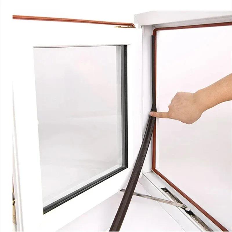 6-24M Tür- und Fensterdichtungsstreifen Schiebefensterdichtung Dichtband Wetterschenkel Türdichtung Selbstklebend Schalldichte Schaumstoff