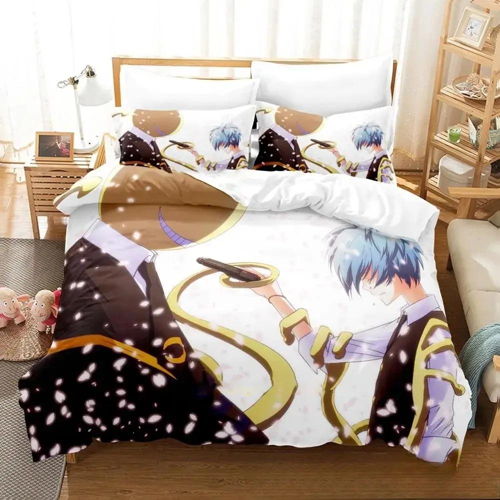 Anime Assassination Classroom KoroSensei Bedding Collection Boys Girls Twin Queen King Size Duvet Cover Pillowcase Bed Boys Adult