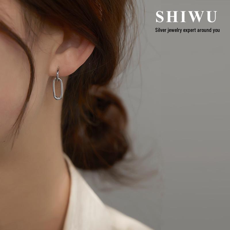 Silver 18K Gold Plated Women's Stud Earrings: Trendy 2022 Dangle & Ear Cuffs, Simple and Versatile Jewelry