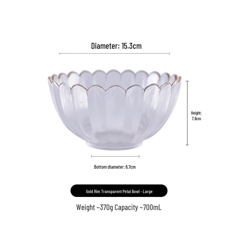 Diruien Gold-Rimmed Decorative Glassware