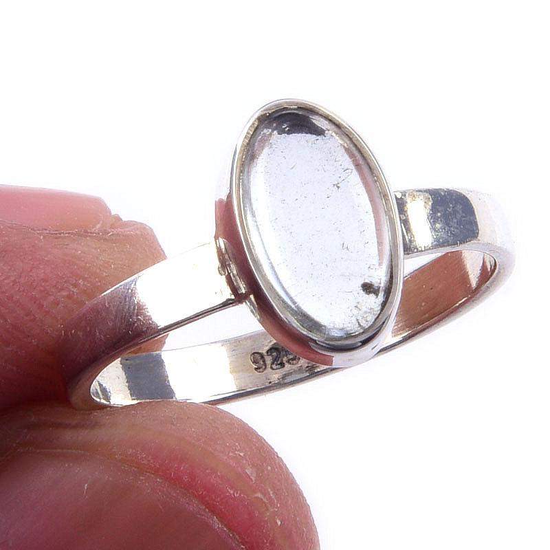 

Natural Aquamarine Gemstone Handmade 925 Solid Sterling Silver Ring Size 6 L2O20
