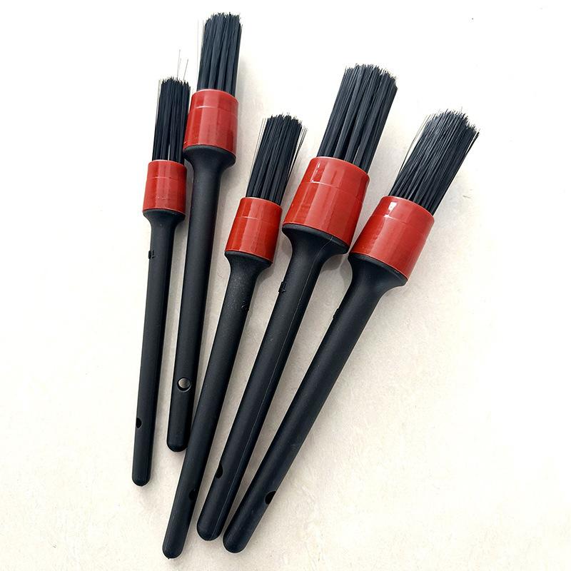 Car Wash Soft Brush, Set of Small Detail Brushes for Cars, Interior Beauty Gap Brush, Air Outlet Cleaning Brush (5-piece Set)