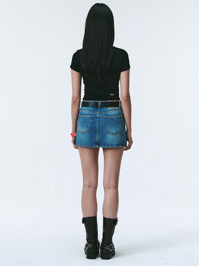 ASIF CALIE Discoball Crop Tshirt Black