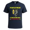 Im an Electrician If I Dance Without Music Skeleton Mens Tshirt Funny Tee Top