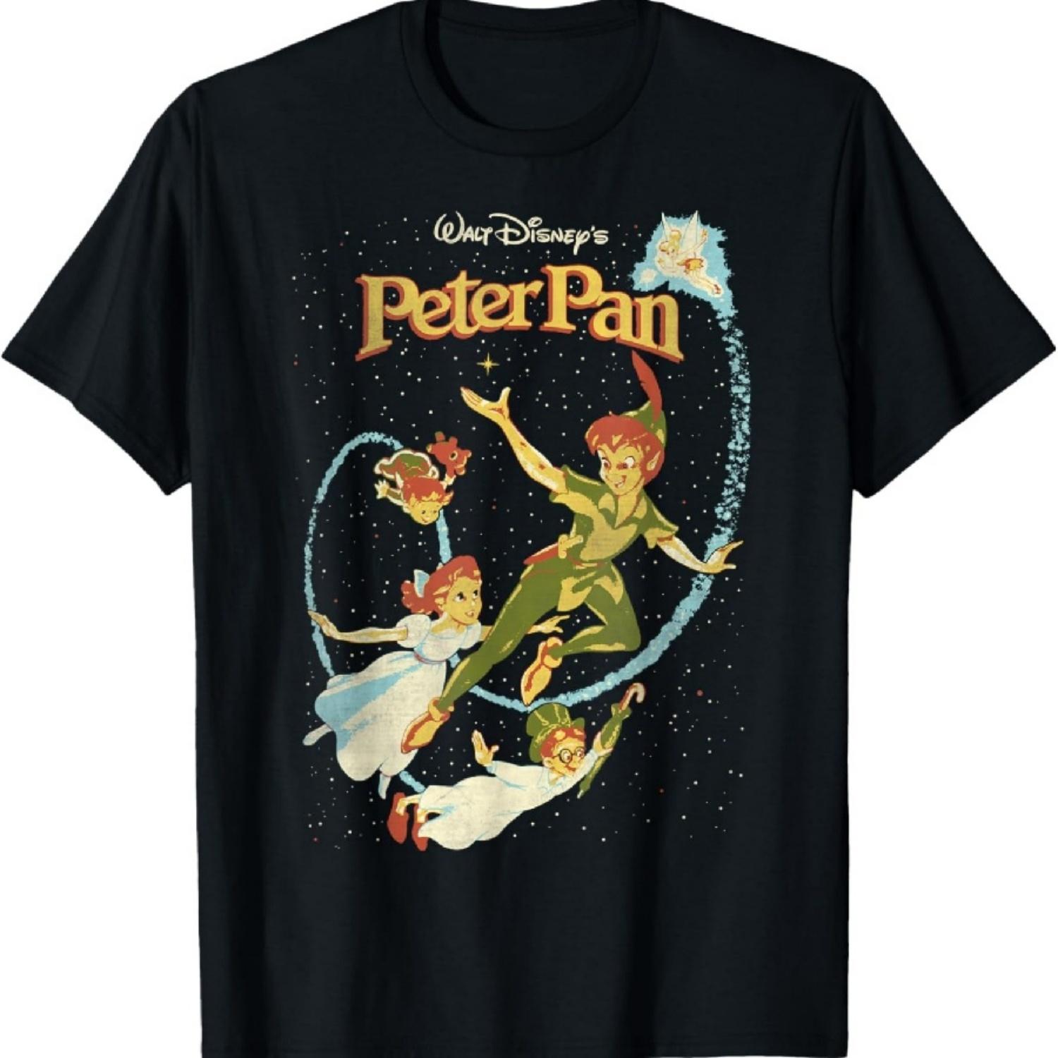 

Disney Peter Pan Darling Flight Vintage Graphic T-Shirt T-Shirt XXXXXL різнокольоровий