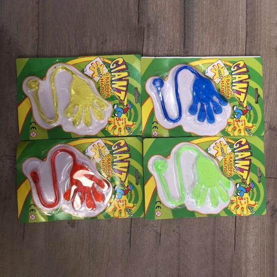 10Pcs Sticky Hand Toy Stress Anxiety Relief Portable Soft Stretch Colorful Palm Toy Kids Adults Party Favors Halloween Christmas Goodie Bag Stuffer