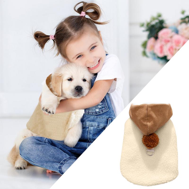 Boy Dog Clothes Cute Dog Sweater Cat Coat With Hat Leader Kitten Clothes Dog Apparel Accessories Soft Winter Dog Clothes For