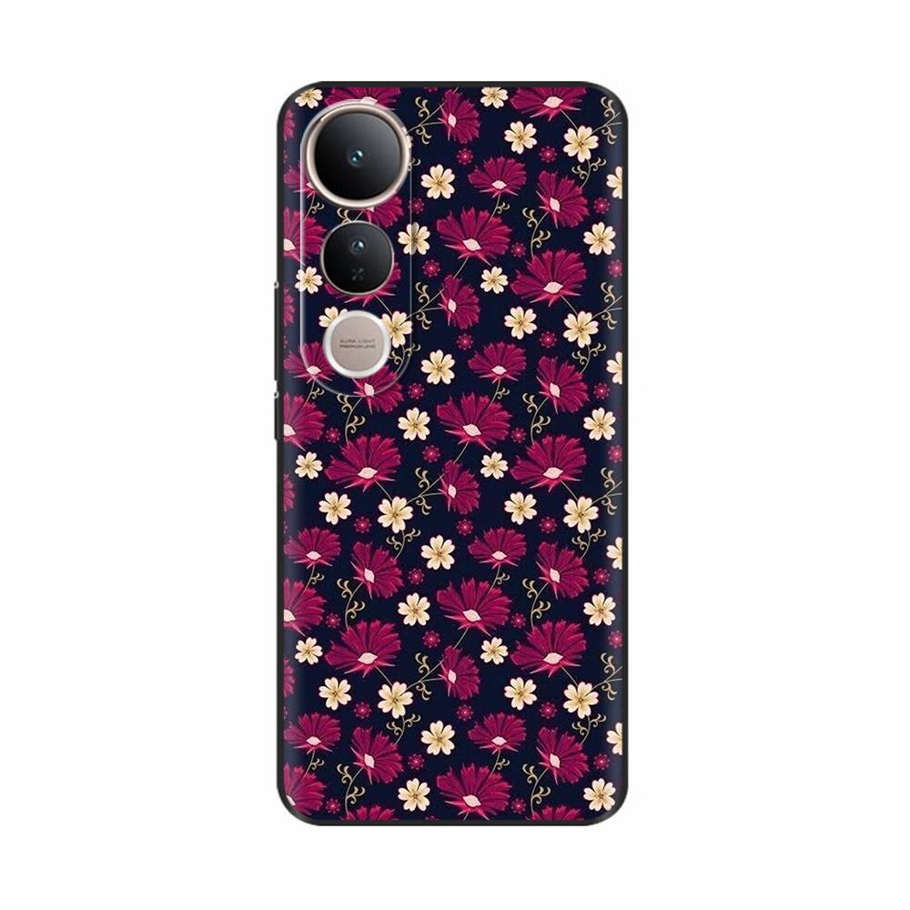Fundas For Vivo V50 Lite 5G Popular Flowers Cartoon Soft Silicone Phone Back Cover For Vivo V50 V50 Lite 5G 4G Shell Casing Capa