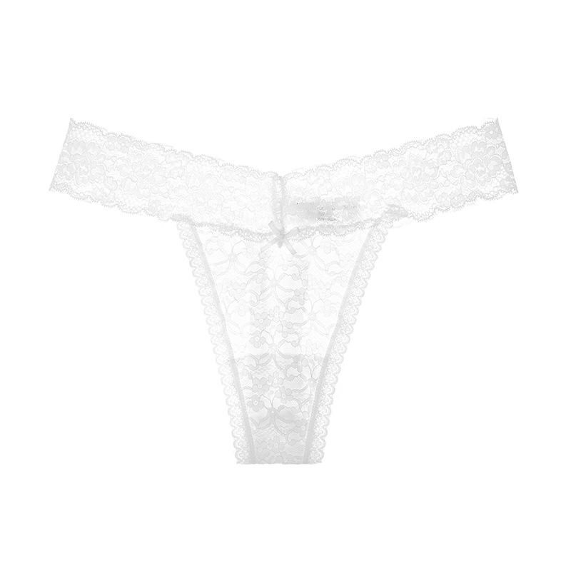 Sexy Thong Briefs Lace Underpant Women's Underwear Plus Size Transparent Panties Hollow Out Lingerie Women's T-panties