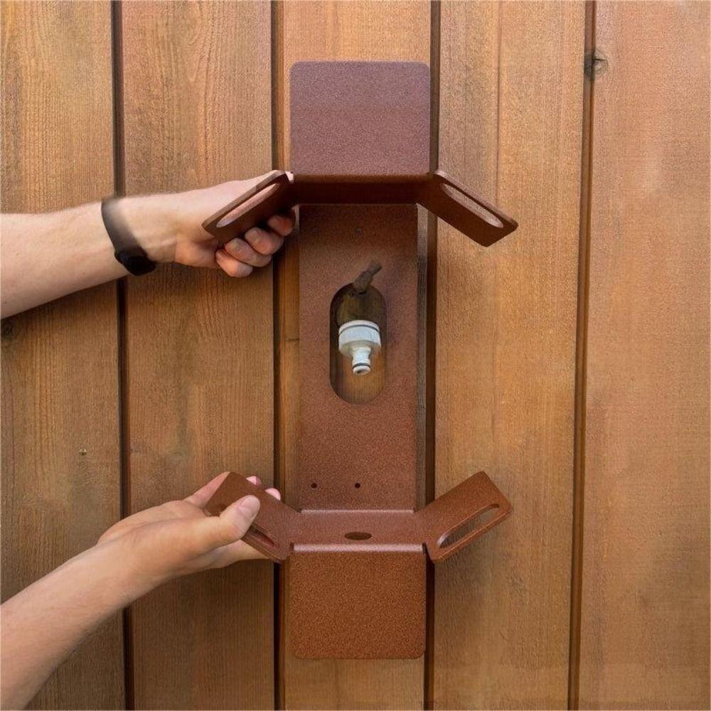 Sturdy Garden Hose Rack Heavy-Duty Garden Hose Hanger Wall Mounted Hose Holder Garden