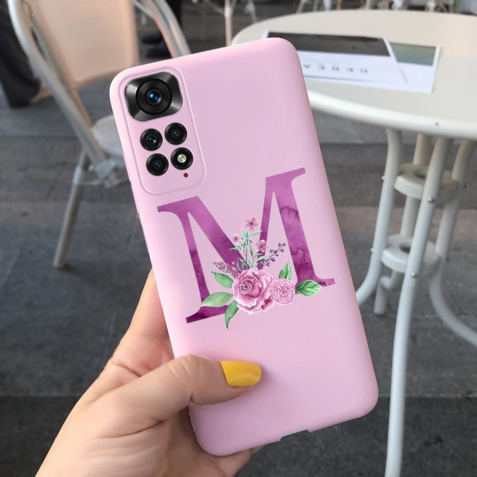 For Xiaomi Redmi Note 11 4G Case Note 11S Cute Couple Letters Soft Slim Fundas Cover For Xiaomi Redmi Note 11 Pro Note11 S Cases