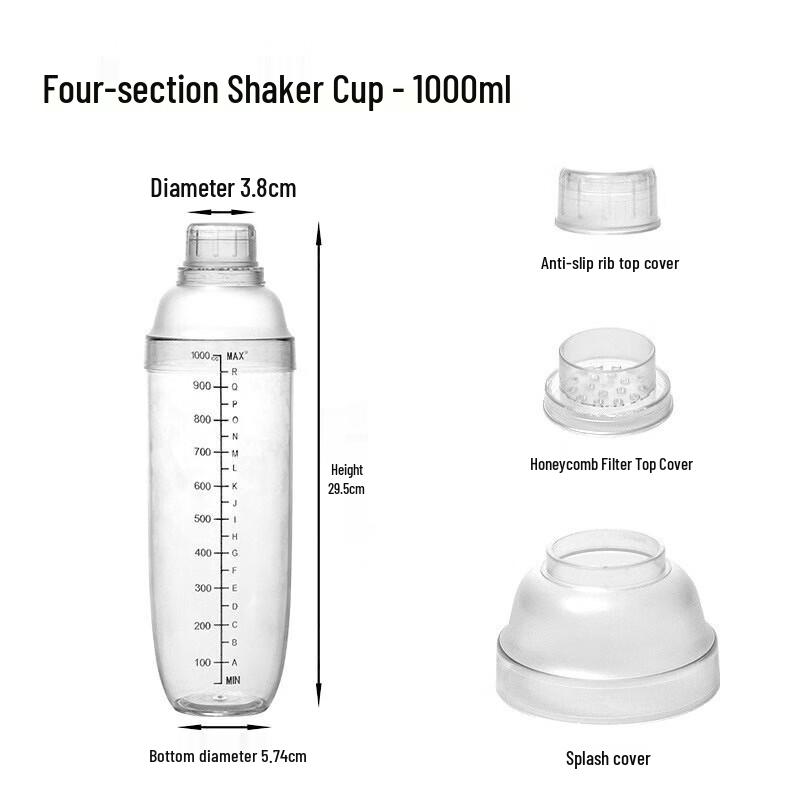 1000ml Cocktailshaker Messbecher