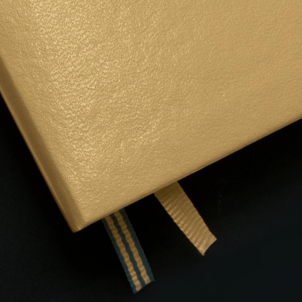 Leuchtturm Notebook, A6, Horizontal Ruled, Gold, 355511, Officially Imported