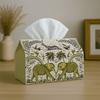 2D Flat, 2D Plane Single Piece Folk Art Design Tissue Box Lid Leopard Print Individual Pattern Tissue Box, Multifunctional Tissue, Suitable for Home,