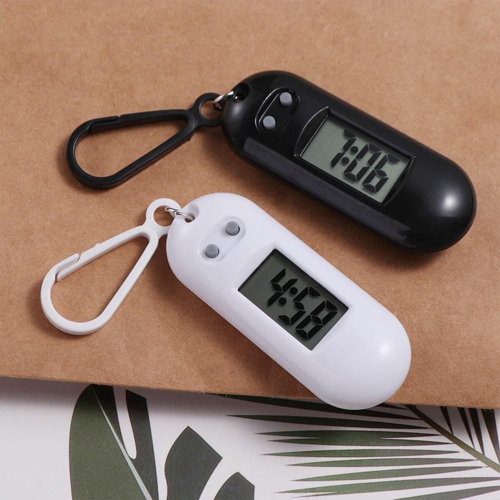 Key Display Digital Electronic Clock Keychain Oval Watch Mini LED Digital Clock  Backpack