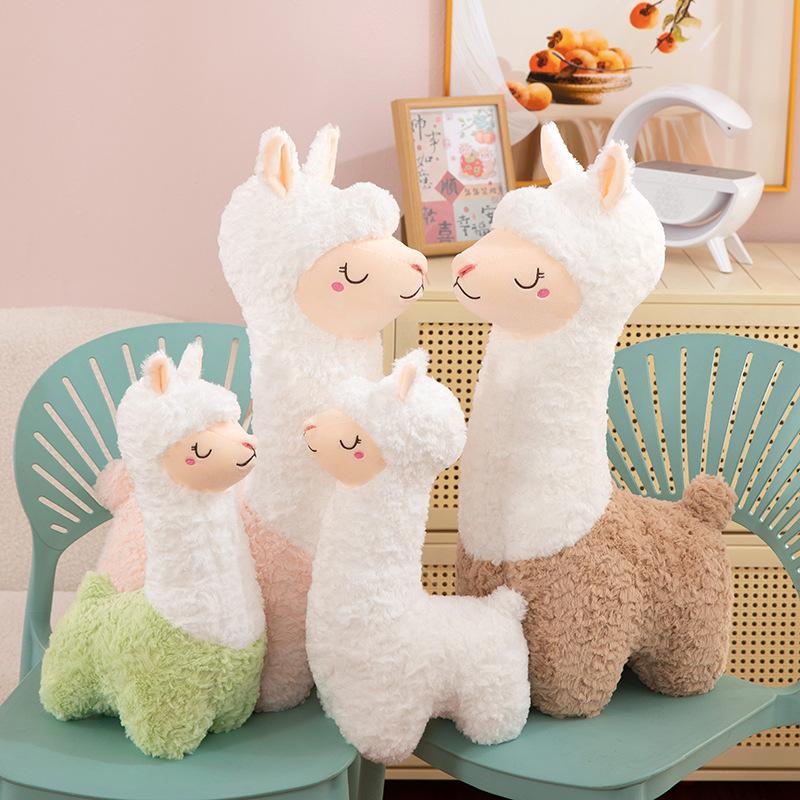 Cute Squinting Alpaca Plush Toy Claw Machine Doll Children's Birthday Gift Home Pillow Activity Ornaments