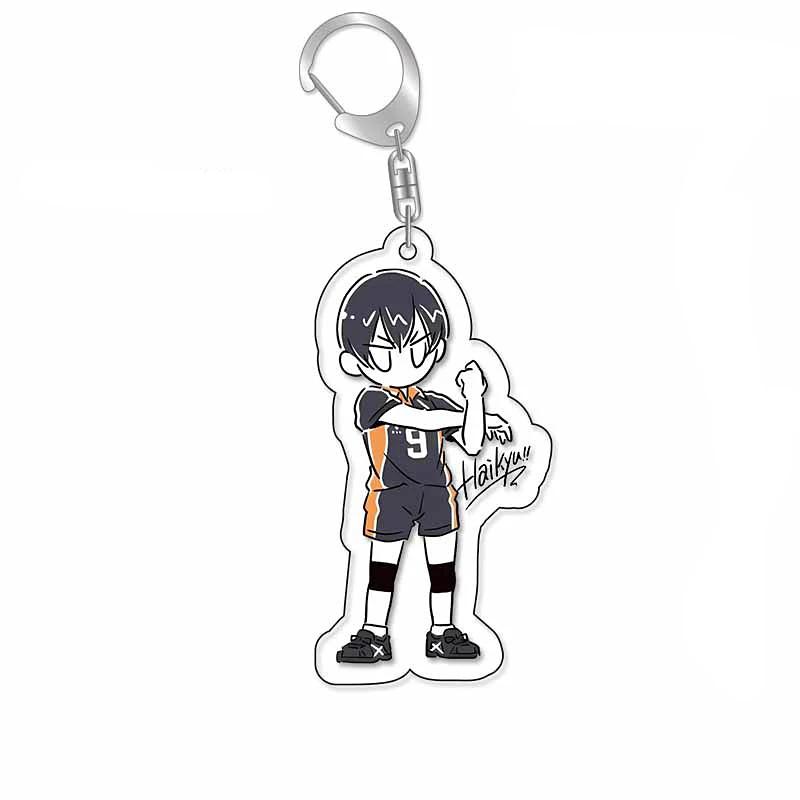 Haiky!! Hinata Shoyo Kageyama Tobio Anime Schlüsselanhänger Cartoon Modell Acryl Schlüsselanhänger Tasche Zubehör Niedliches Geschenk