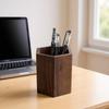 Black Walnut Solid Wood Pen Holder: Creative Storage Box for Office or Tea Ceremony Accessories