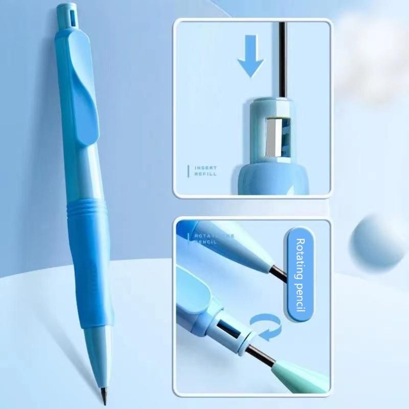 12Pcs 2.0MM Ergonomic Mechanical Pencil Built In Sharpener Automatic Drawing Pencil For School Writing Sketching Drawing