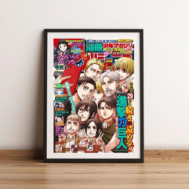 

Attack on Titan Poster Japanese Anime Canvas Paintings Comic Art Print Pictures for Modern Home Living Room Wall Decoration No Frame 21*30cm
