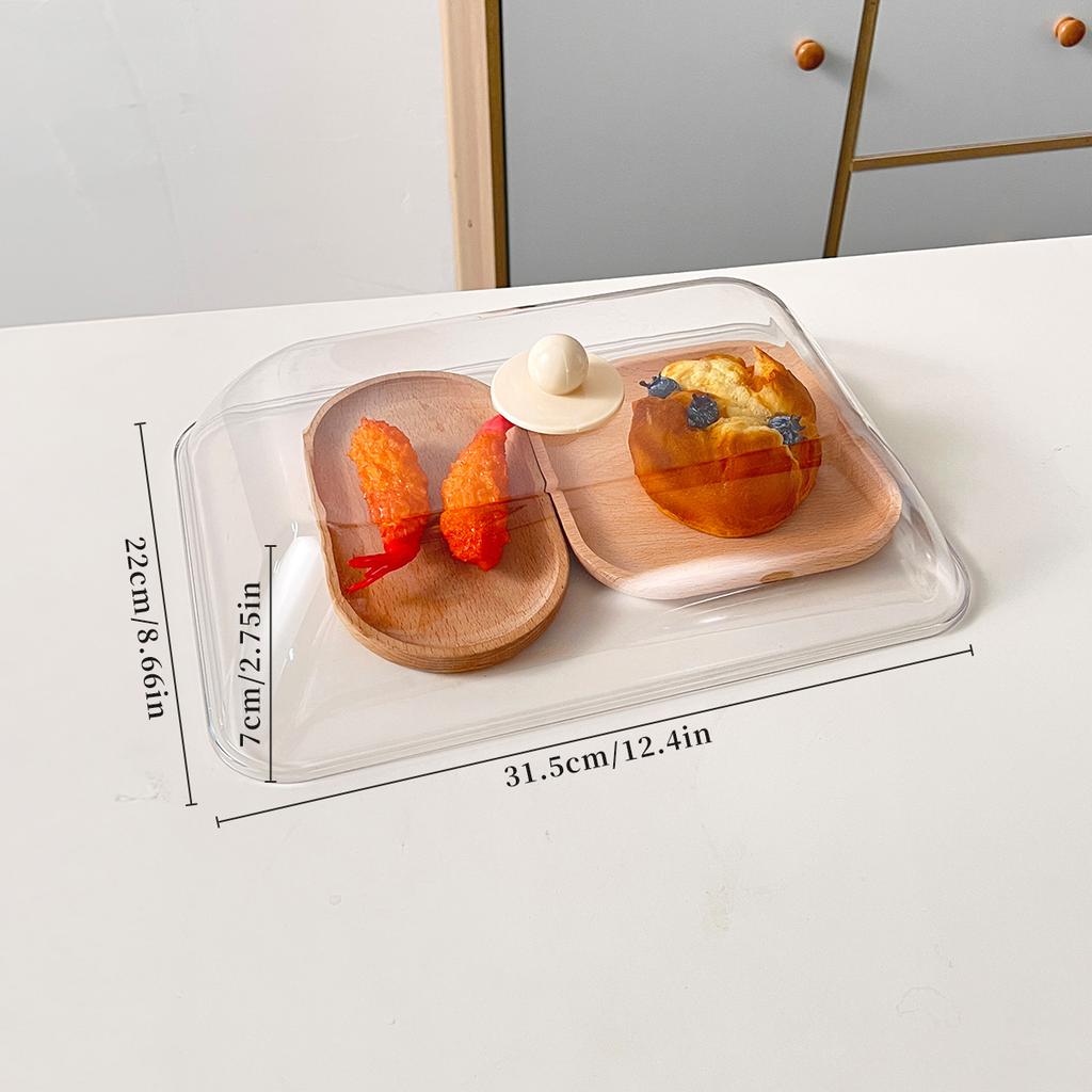 Transparent Plastic Insulation Food Cover Dustproof&Insect Dish Cover Reusable Food Fresh-keeping Cover Kitchen Accessories