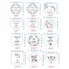 50 pcs Mirror Gold custom wedding chocolate sticker labels,  label anniversary chocolate sticker labels, engagement gift sticker