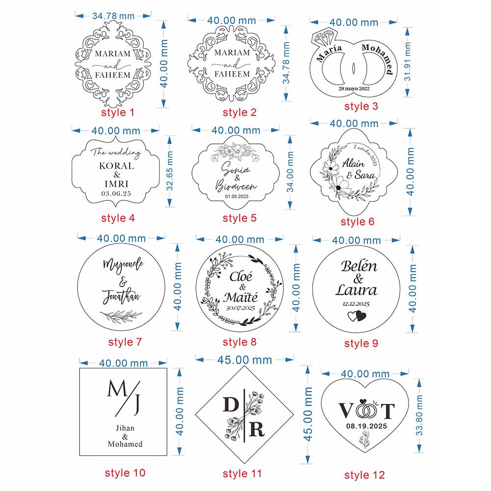 50 pcs Mirror Gold custom wedding chocolate sticker labels,  label anniversary chocolate sticker labels, engagement gift sticker