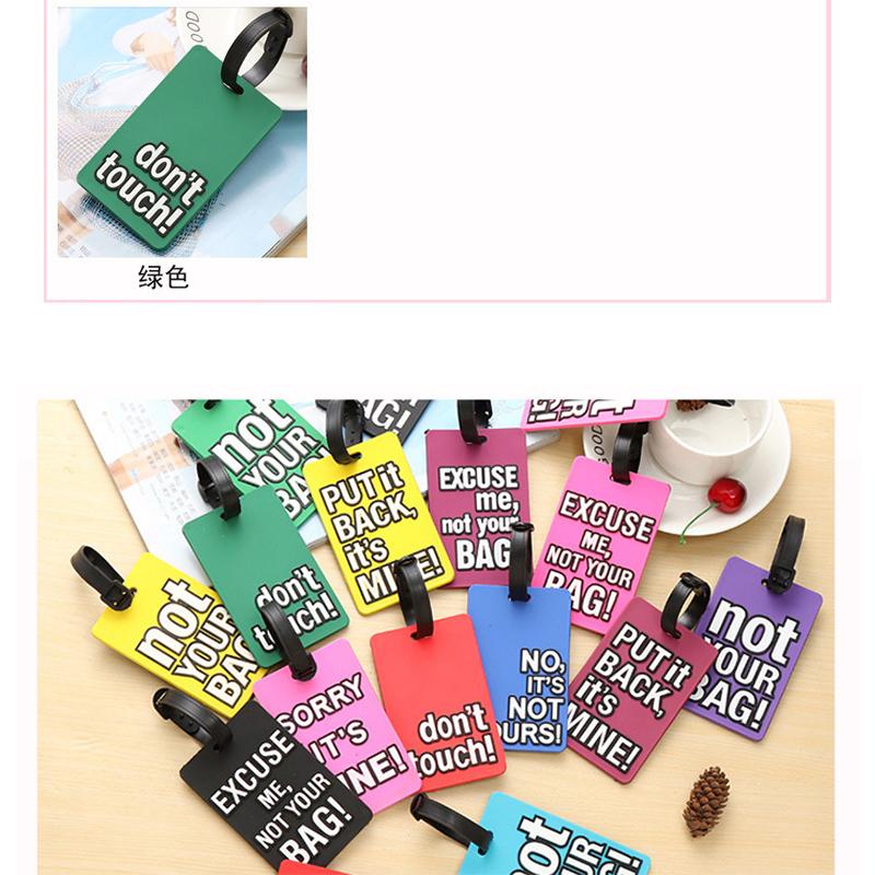 Novelty Strong Luggage Tag Silicone Letter Suitcase Name Address ID Tag Holiday