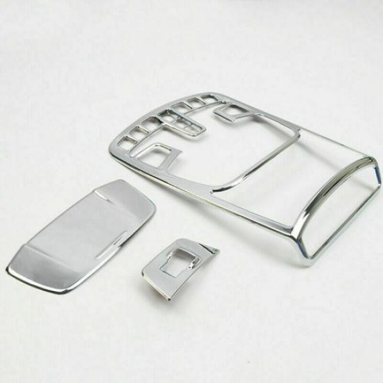 Chrome Front Reading Light Lamp Frame Trim Cover For Ford F150 2015+ Accessories
