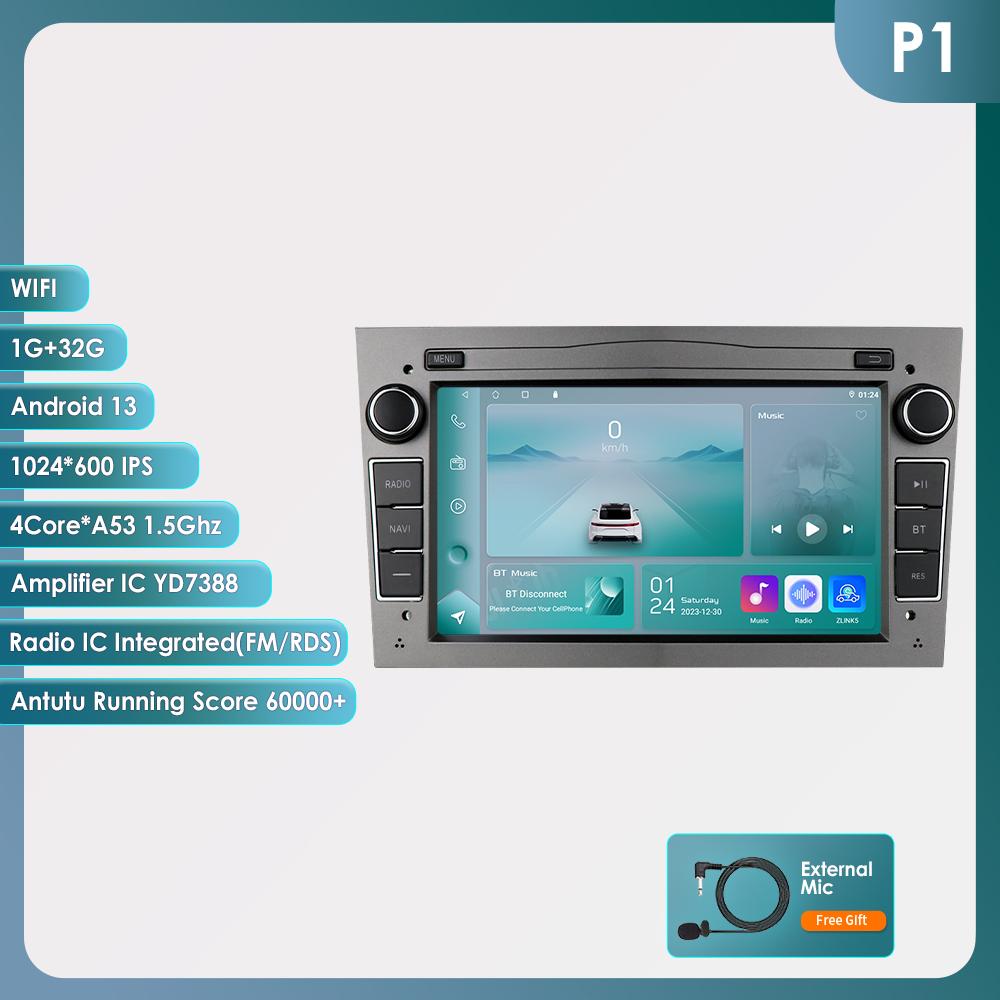 Hizpo Android 14 CarRadio DSP Wireless Carplay Auto for Opel Astra H J 2004 Vectra Vauxhall Antara Zafira Corsa C D Vivaro Meriva Veda