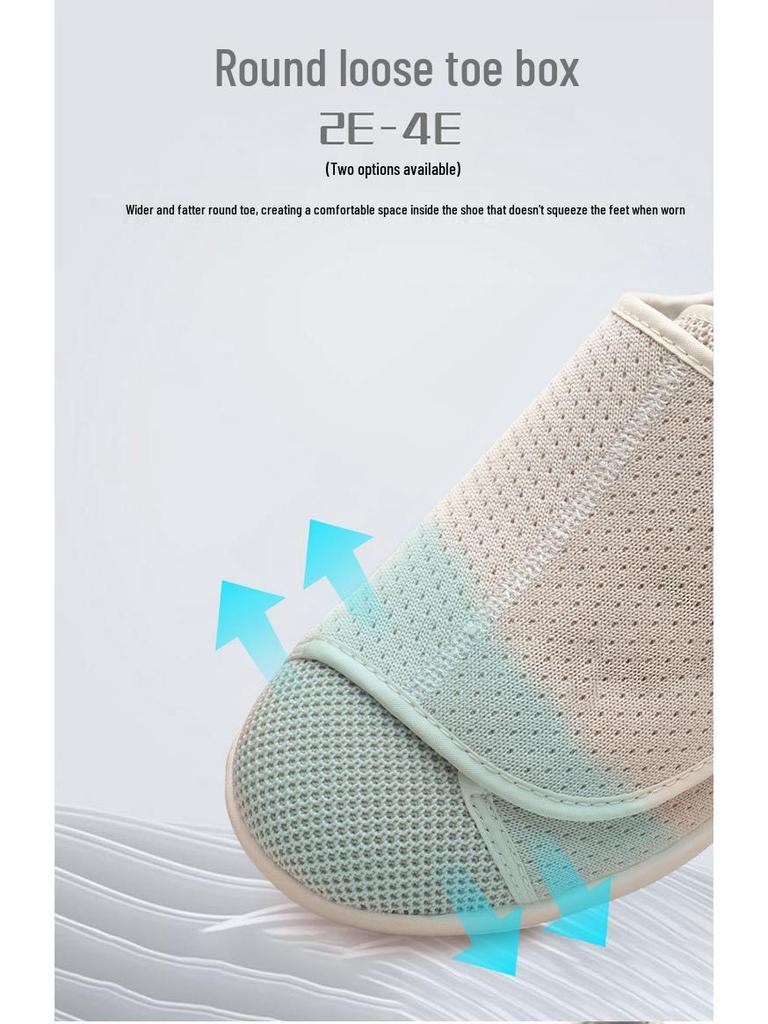 Unisex Plus Size Breathable Non-Slip Walking Shoes for Wide and Swollen Feet