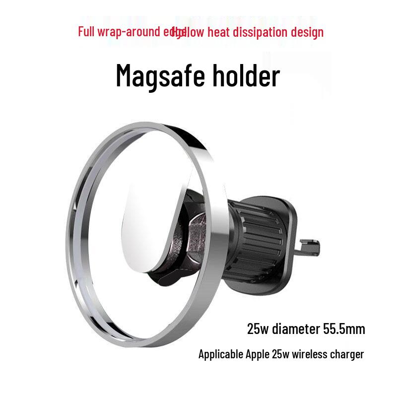 MagSafe 17mm Ball Head Bracket Zinc Alloy for Apple Wireless Charger, Car Mount