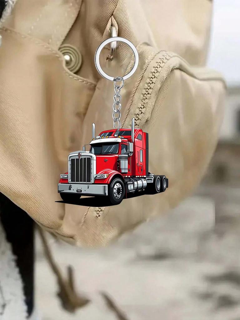 1 Piece of Truck Pattern Multifunctional Keychain DIY Backpack Hanging Decoration Can Be Used for Car Decoration