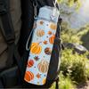 1PC Fall Pumpkin Seamless Pattern Print 750ml Color Plastic Sports Water Bottle Leakproof Flip Straw Lid Suitable for Sports Office Home Use