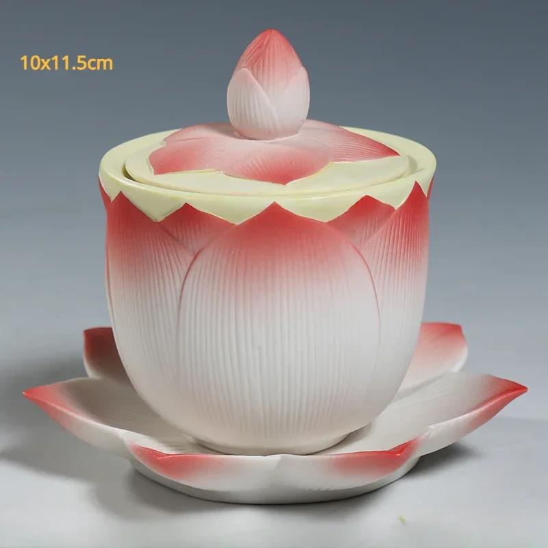 1pc Ceramic Household Buddhist Tools Set for Worshipping Buddha Statues, Guanyin Statues, Household Items Fruit Tray, Holy Water